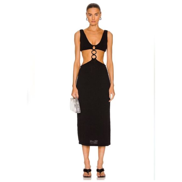 Cult Gaia Mert Cutout Ring Knit Midi Dress - Picture 1 of 4